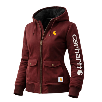 🔥𝗖𝗹𝗲𝗮𝗿𝗮𝗻𝗰𝗲 𝗦𝗮𝗹𝗲🌟Women's Color Block Hooded Sherpa Lined Jacket