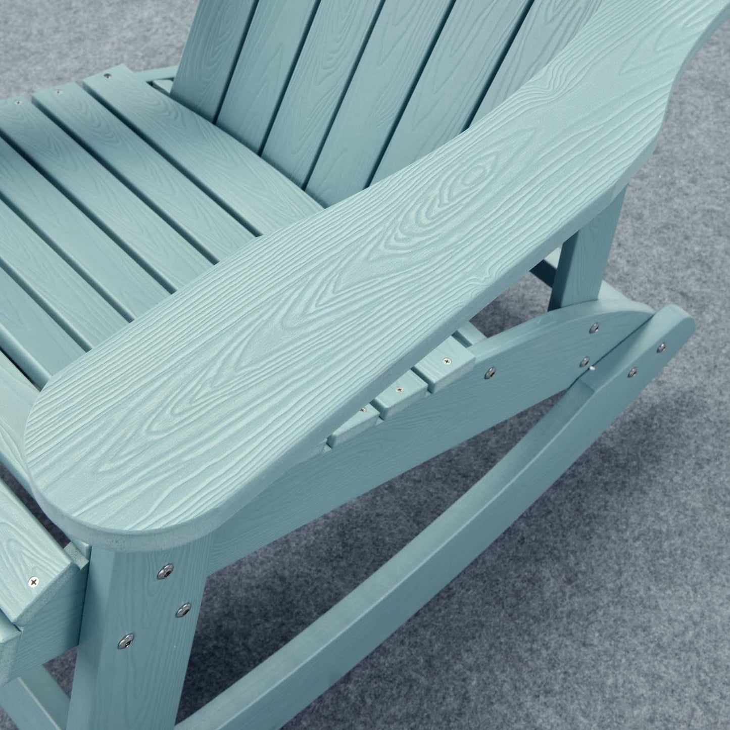 Ovios  Rocking Adirondack Chair 2-Piece Waterproof Plastic Frame