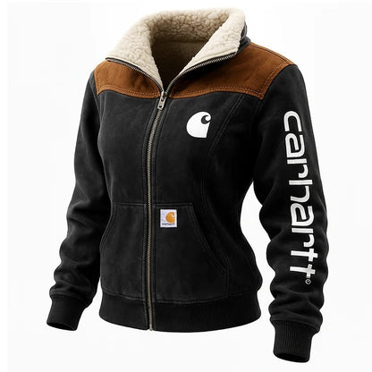 🔥𝗖𝗹𝗲𝗮𝗿𝗮𝗻𝗰𝗲 𝗦𝗮𝗹𝗲🌟Winter-Ready Faux Fur Lined Jacket With Bold Logo Design