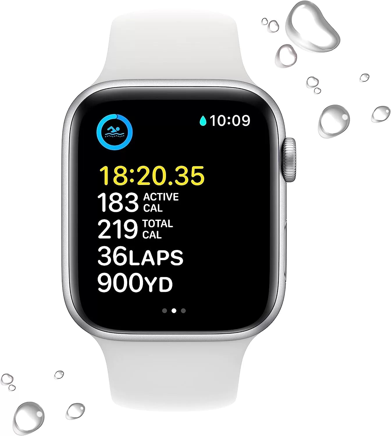 Watch SE (2nd Gen) [GPS 40mm] Smart Watch w/Starlight Aluminum Case & Starlight Sport Band - S/M. Fitness & Sleep Tracker, Crash Detection, Heart Rate Monitor, Retina Display, Water Resistant