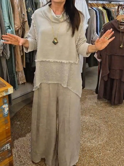 🔥Summer Arrivals🌟Casual Linen And Cotton Top And Pants Two-piece Set
