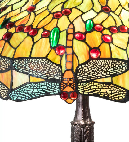 Tiffany Hanginghead Dragonfly 26'' Mahogany Bronze Table Lamp