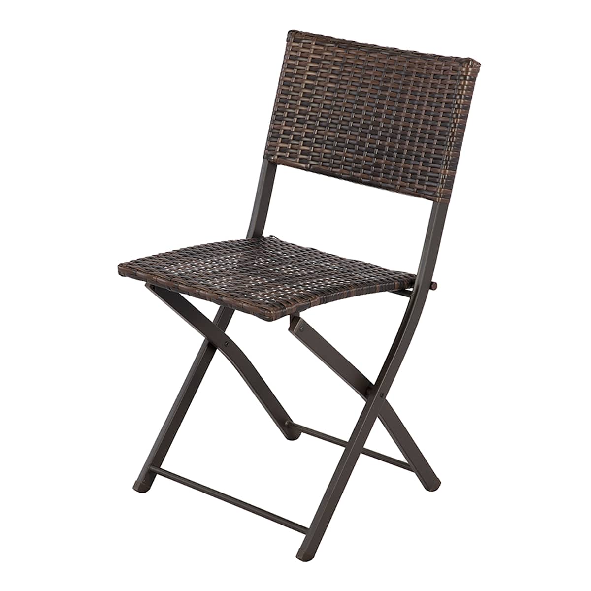 Hampton Wicker Patio Folding Chair, Brown
