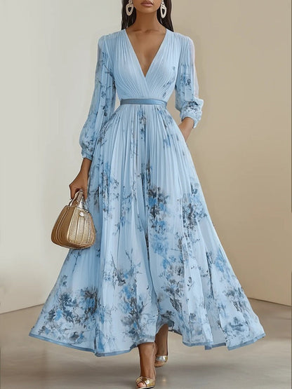 🔥Summer Arrivals🌟Women's Floral Art Print Maxi Dress