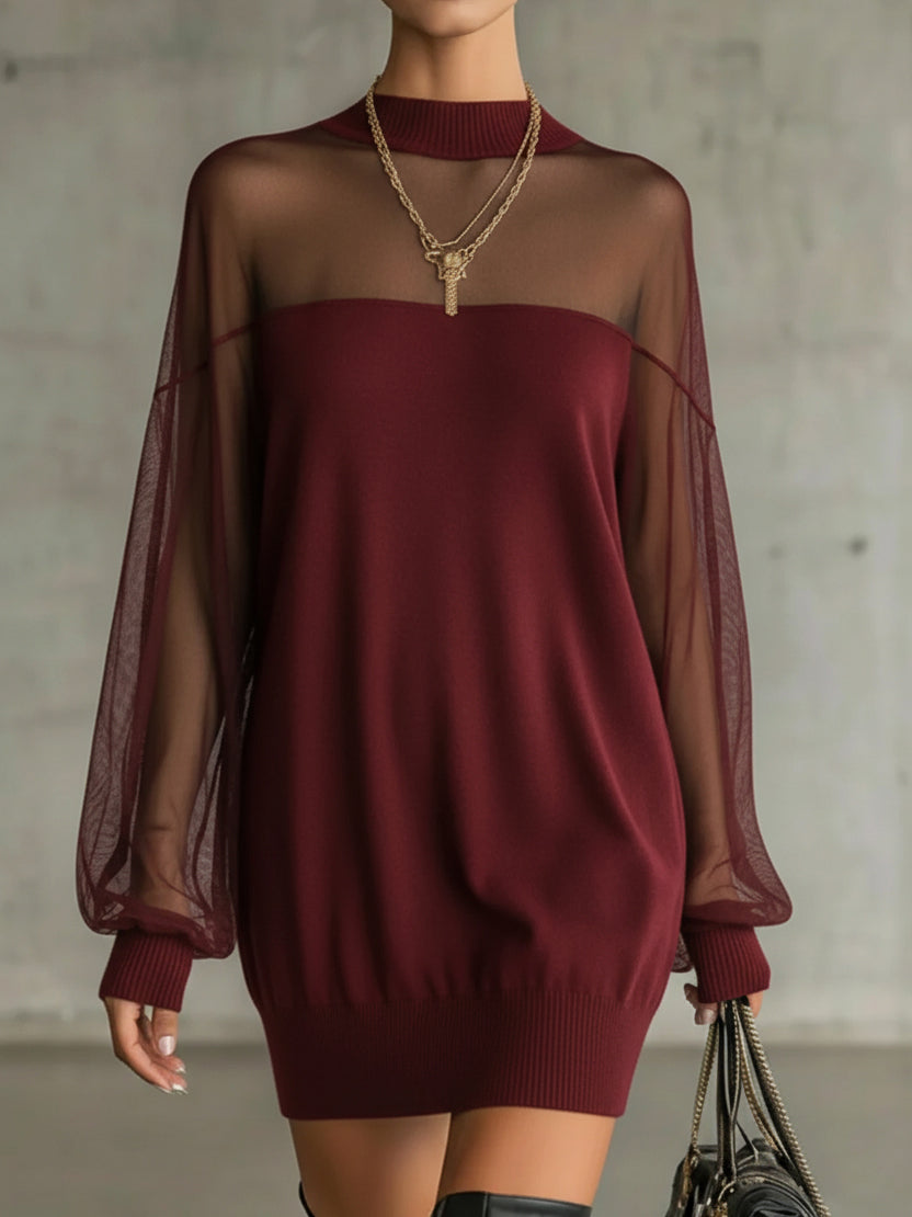 🔥Summer Arrivals🌟Elegant Sheer Loose-fitting Mesh Mini Dress