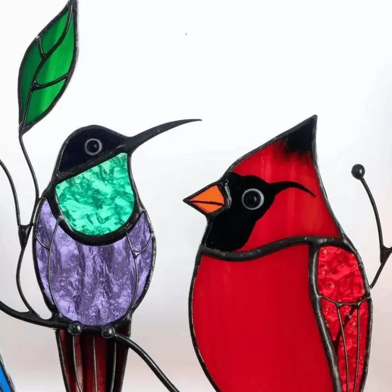 🐦🔥 Last Day 70% OFF-Birds Stained  Window  Panel Hangings🎁