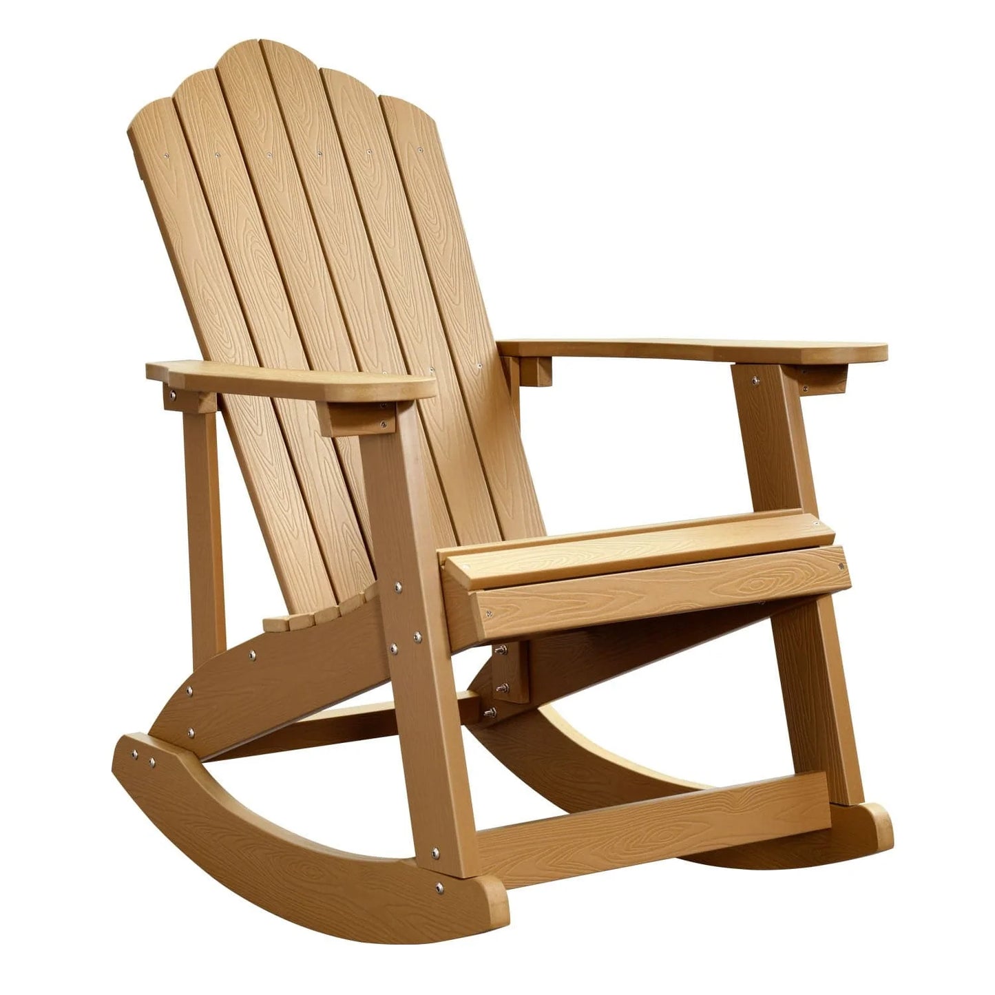 Ovios  Rocking Adirondack Chair 2-Piece Waterproof Plastic Frame